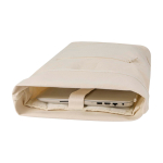 Mochila enrollable hidrófuga con funda portátil 14” 16L color arena tercera vista