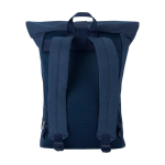 Mochila enrollable hidrófuga con funda portátil 14” 16L color azul marino segunda vista trasera