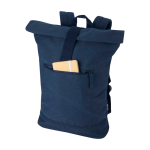 Mochila enrollable hidrófuga con funda portátil 14” 16L color azul marino segunda vista