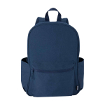 Mochila urbana hidrófuga con compartimento portátil 15,6” y 16L color azul marino segunda vista frontal