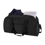 Bolsa de viaje impermeable de lona reciclada con bolsillo frontal 40L color negro segunda vista