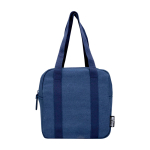 Bolsa nevera impermeable de lona reciclada con capacidad 5L color azul marino segunda vista frontal