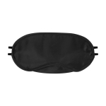 Antifaz de viaje con micropoliéster y acolchado suave de esponja color negro segunda vista frontal