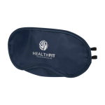 Antifaz de viaje con micropoliéster y acolchado suave de esponja color azul bondi vista impresión transfer