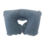 Almohada de viaje inflable y compacta con bolsa a juego color azul bondi segunda vista frontal
