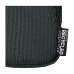 Monedero repelente al agua de poliéster reciclado con clip color negro vista detalle 1