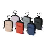 Monedero repelente al agua de poliéster reciclado con clip color negro segunda vista varios colores