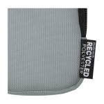 Monedero repelente al agua de poliéster reciclado con clip color gris vista detalle 1