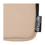 Monedero repelente al agua de poliéster reciclado con clip color marfil vista detalle 1