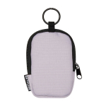 Monedero repelente al agua de poliéster reciclado con clip color lila segunda vista trasera