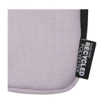 Monedero repelente al agua de poliéster reciclado con clip color lila vista detalle 1