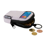 Monedero repelente al agua de poliéster reciclado con clip color lila segunda vista