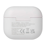 Auriculares Bluetooth con estuche de carga compacto hasta 4h color blanco segunda vista trasera