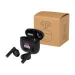 Auriculares Bluetooth 6.0 con estuche de carga y cable tipo-C color negro