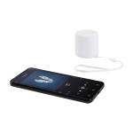 Altavoz Bluetooth compacto custom made con carga USB-C 3W color blanco tercera vista