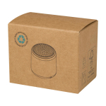 Altavoz Bluetooth compacto custom made con carga USB-C 3W color blanco segunda vista con caja