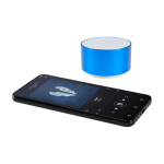 Altavoz Bluetooth de aluminio reciclado con micrófono 3W color azul real tercera vista