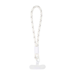 Pulsera para smartphone con correa ajustable e inserto para funda color blanco segunda vista frontal