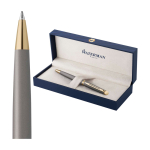 Bolígrafo atemporal lacado de tinta azul Waterman Hemisphere M color gris tercera vista