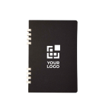 Cuaderno de tapa dura de papel reciclado con espiral A5 hojas a rayas vista principal