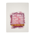 Portapapeles en piel sintética con clip magnético A4 con hojas a rayas color blanco