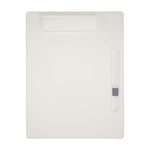 Portapapeles en piel sintética con clip magnético A4 con hojas a rayas color blanco tercera vista