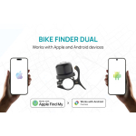 Timbre localizador para bicicleta compatible Apple y Android IPX5 color negro séptima vista
