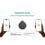 Localizador ecológico con bluetooth y aviso de pérdida y sonido 100dB color negro cuarta vista