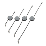 Cable retráctil de aluminio reciclado 2 en 1 de carga y datos 240W color negro segunda vista