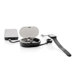 Juego ecológico de cables de carga retráctiles con varias salidas 60W color negro tercera vista