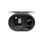 Juego ecológico de cables de carga retráctiles con varias salidas 60W color negro séptima vista