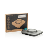 Base de carga inalámbrica magnética 25W con cable USB-C color gris segunda vista con caja