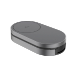 Cargador ecológico plegable 3 en 1 compacto con entrada USB-C 25W color gris sexta vista