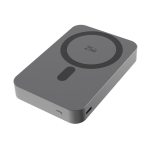 Powerbank magnética e inalámbrica de 25W con USB-C 10.000 mAh color gris cuarta vista