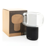 Lámpara ecológica con altavoz portátil y BT 5.3 10W 2.000 mAh color negro vista con caja