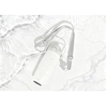 Botella térmica de acero inoxidable reciclado con cordón 600ml color blanco