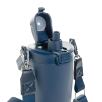 Botella térmica de acero inoxidable reciclado con cordón 600ml color azul marino sexta vista