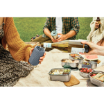 Vaso de viaje térmico de vidrio con funda silicona Black & Blum 340ml color gris