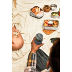 Vaso de viaje térmico de vidrio con funda silicona Black & Blum 340ml color gris