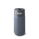 Vaso de viaje térmico de vidrio con funda silicona Black & Blum 340ml color gris vista de impresión