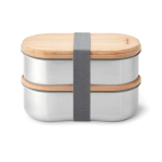 Set de fiambreras herméticas con tapa tabla Black & Blum 1L color gris quinta vista