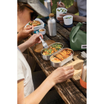 Set de fiambreras herméticas con tapa tabla Black & Blum 1L color gris vista de ambiente 4