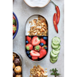 Set de fiambreras herméticas con tapa tabla Black & Blum 1L color gris