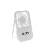 Ventilador de escritorio recargable con 3 velocidades 5W 1.200 mAh color blanco vista de impresión