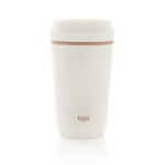Vaso termo de plástico reciclado con tapa 360° Topl 350ml color blanco