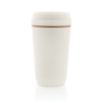 Vaso termo de plástico reciclado con tapa 360° Topl 350ml color blanco tercera vista