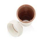 Vaso termo de plástico reciclado con tapa 360° Topl 350ml color blanco cuarta vista