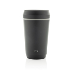 Vaso termo de plástico reciclado con tapa 360° Topl 350ml color gris