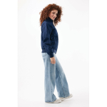 Chaqueta unisex medium fit con cremallera y forro 95 g/m² Iqoniq Odin color azul marino