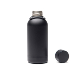 Botella térmica de acero inoxidable reciclado con cuerda 400ml color negro tercera vista